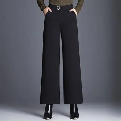 Calyrae | Women’s Tailored Wide-Leg Plaid Trousers
