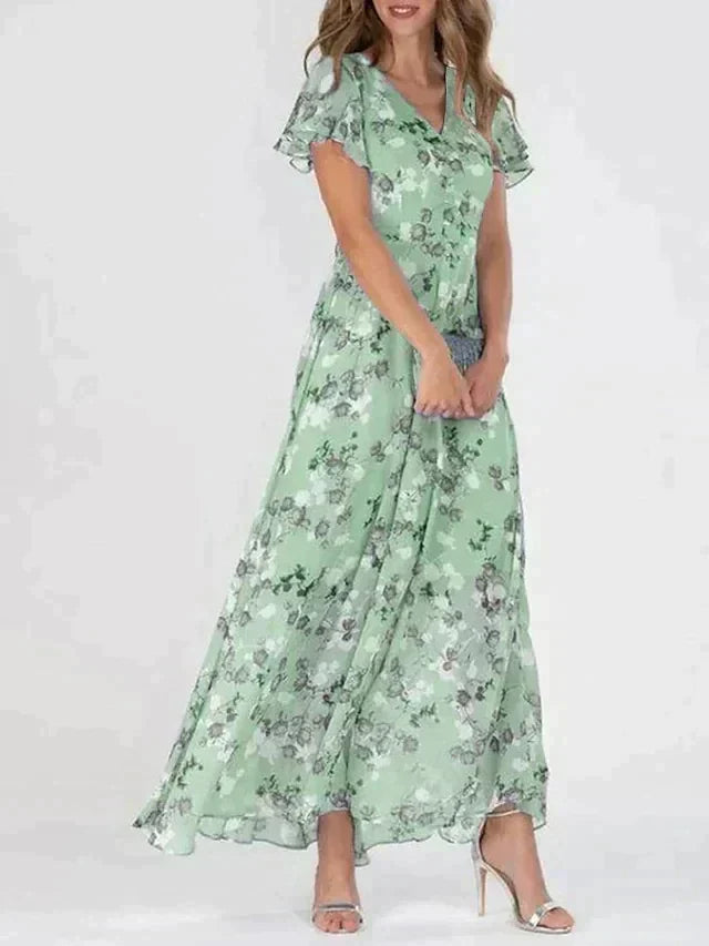 Marisse | Women’s Floral V-Neck Maxi Dress