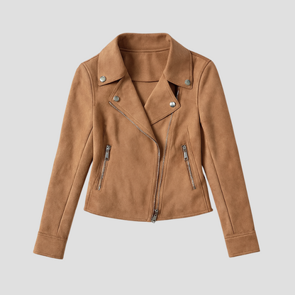 Varelle | Women’s Suede Leather Biker Jacket