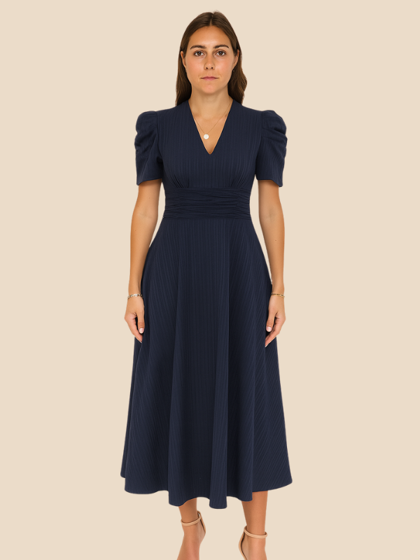 Kamira | V-Neck Midi Dress