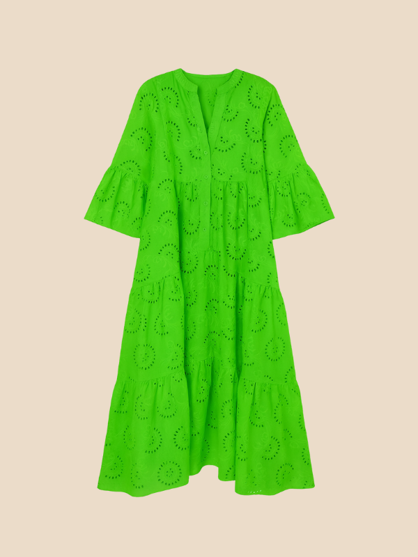 Leona | Bohemian Embroidered Cotton Dress