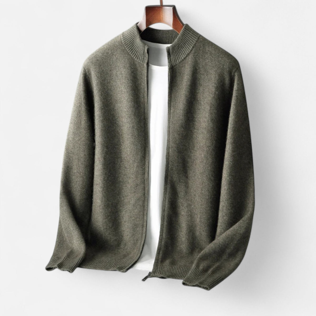 Ravender | Men’s Zipped Merino-Knit Sweater