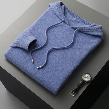 Alveric | Men’s Pure Cashmere Hooded Jumper