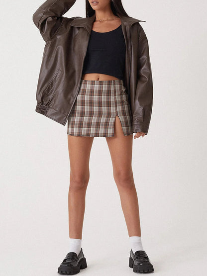 Journee | Women’s Oversized Leather Bomber Jacket