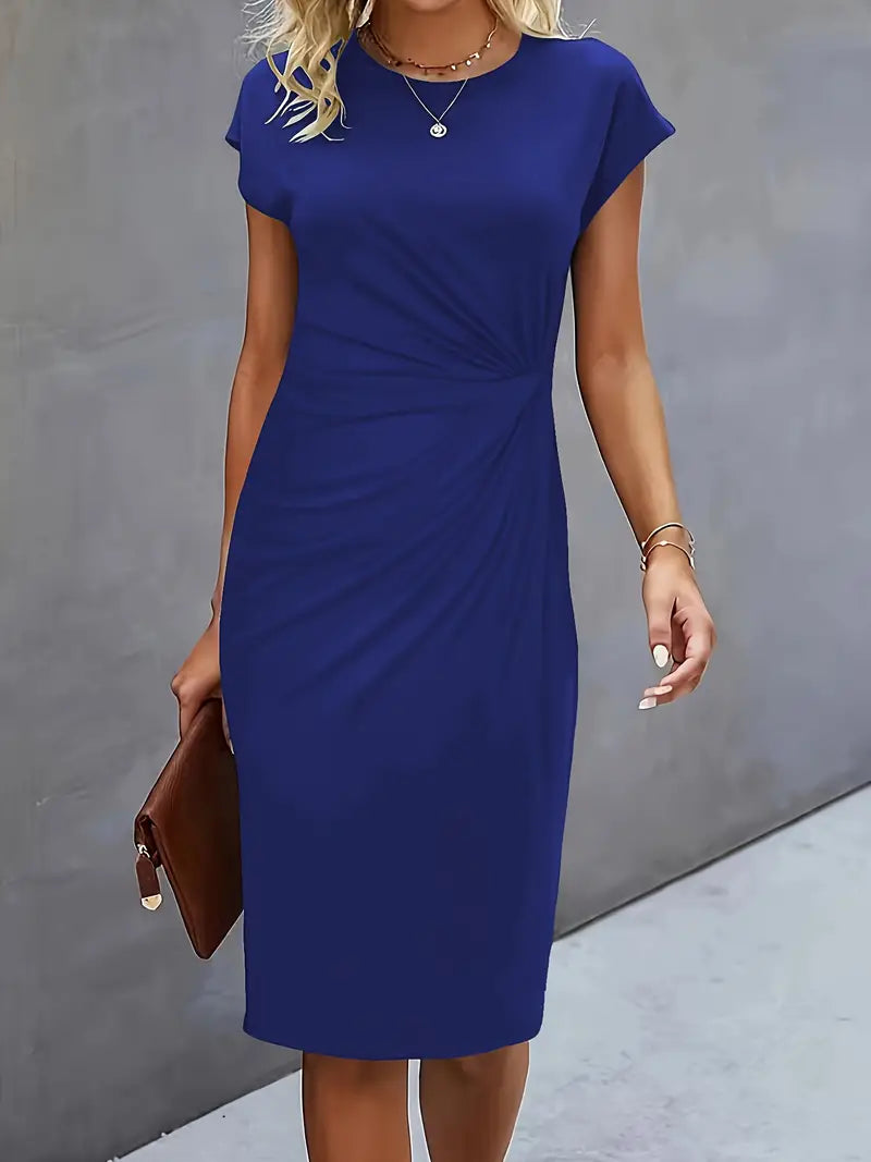 Milani | Women’s Knee-Length Sheath Dress with Ruched Waist