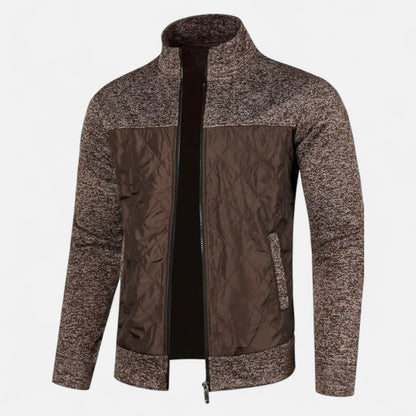 Riverton | Men’s Zip Jacket – Refined Knit Autumn Elegance