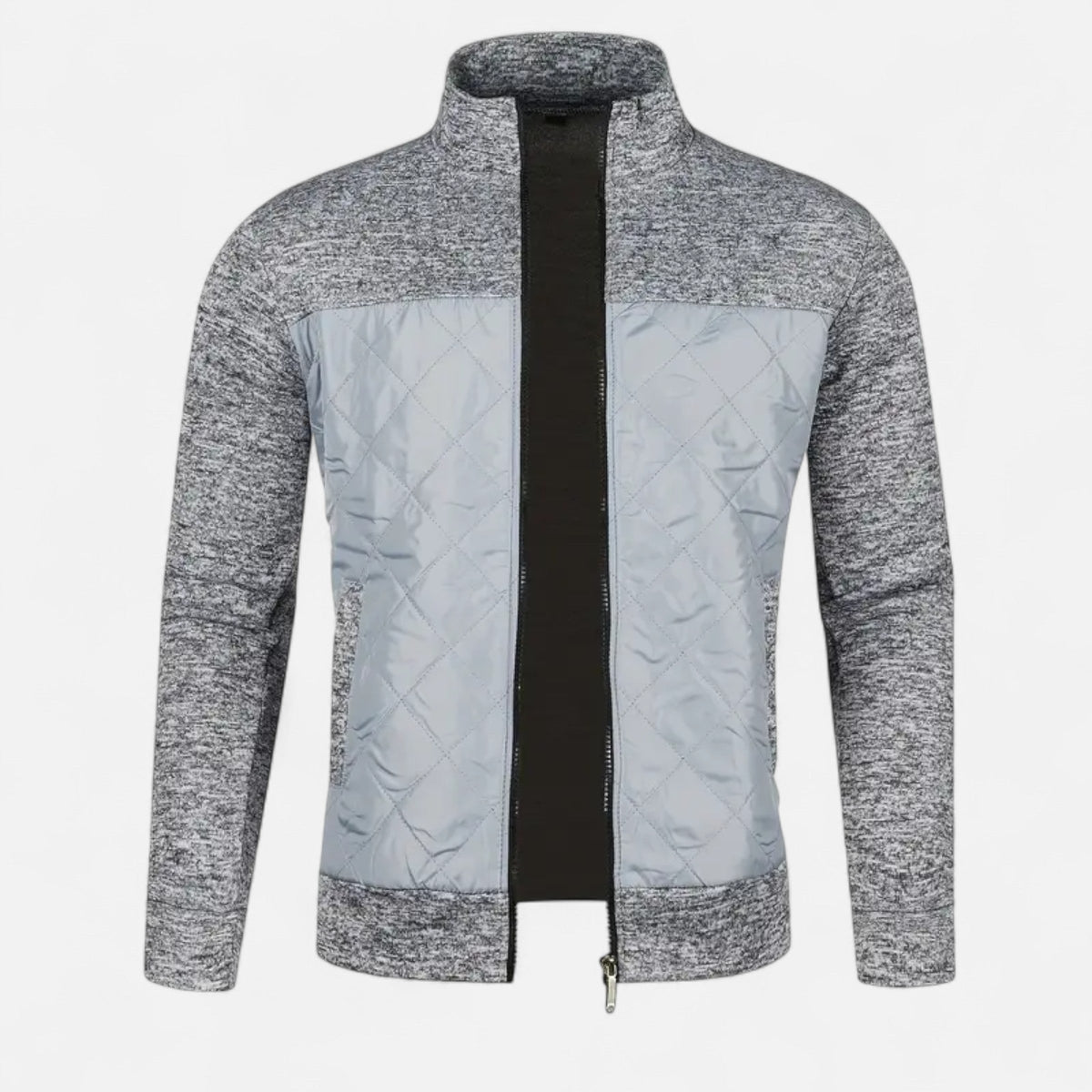 Riverton | Men’s Zip Jacket – Refined Knit Autumn Elegance