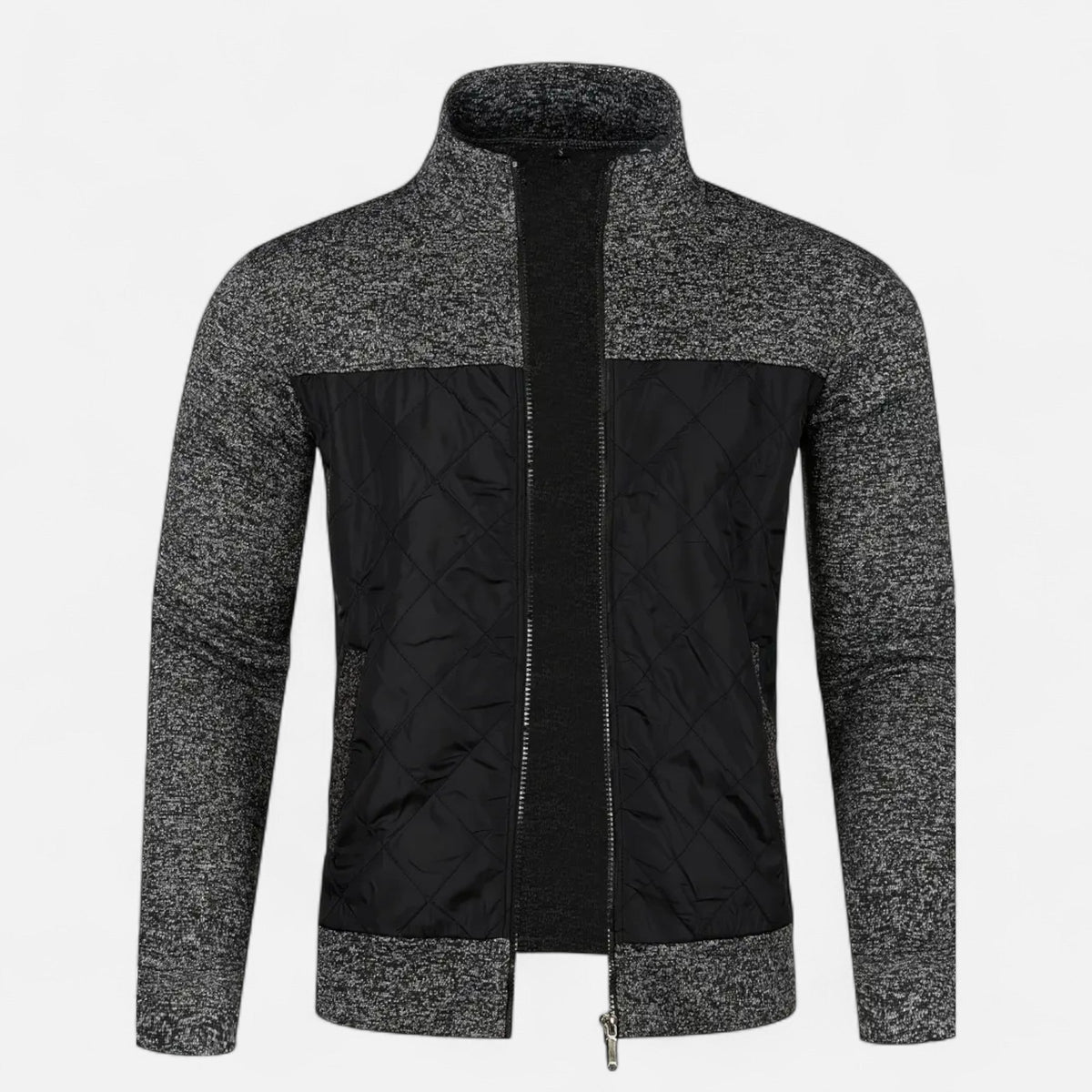 Riverton | Men’s Zip Jacket – Refined Knit Autumn Elegance