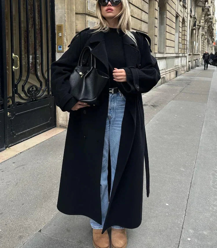 Allegra | Double-Breasted Wool Blend Coat